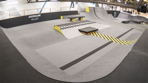 Adrenaline Alley Skatepark - Building 1 Skate Plaza Street | Skatepark design, Skate park, Building