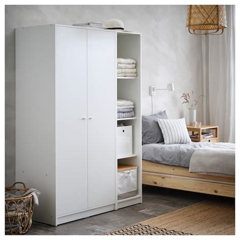 KLEPPSTAD open wardrobe, white, 151/2x691/4" - IKEA