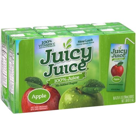 Juicy Juice 100% Apple Juice, No Sugar Added (6.75 fl oz) - Instacart