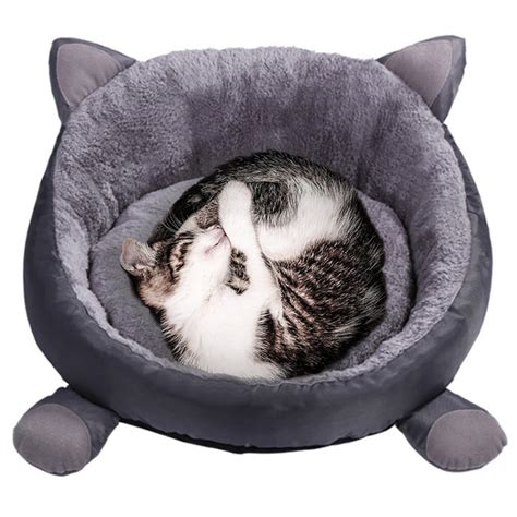 Cat Bed for Large Cat Small Dogs Plush Cat Sofa Bed Cave House Dog Pet ...