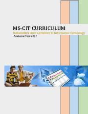 MS-CIT_Syllabus_Academic_Year_2017.pdf - MS-CIT CURRICULUM MS-CIT ...