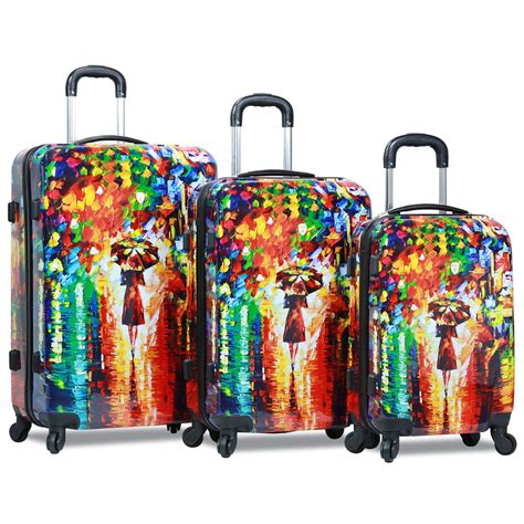 3 Piece Lightweight Hardside Spinner Upright Luggage Set - Walmart.com