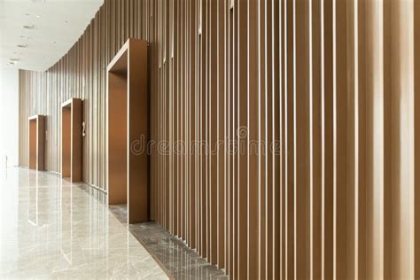 Detail of Random Wooden Strip Wall in Vertical Direction at Pre-function Space Stock Image ...