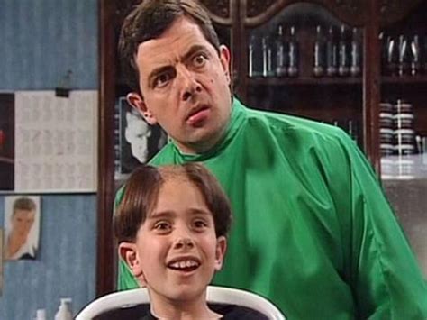 Rowan Atkinson & Jamie Yeates | Mr bean, Boy hairstyles, Hairdresser