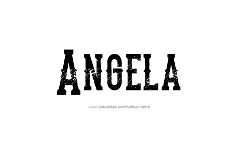 Angela Name Tattoo Designs