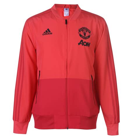 adidas Manchester United Pre Match Jacket 2018 19 Mens Football Soccer ...