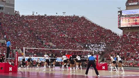 Nebraska volleyball game sets women's attendance record