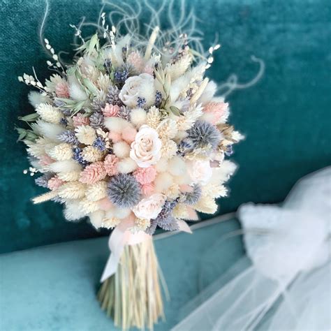 Bridal Bouquet Preserved and Dried Flowers Wedding Bouquet - Etsy | Ramalhete de flores secas ...