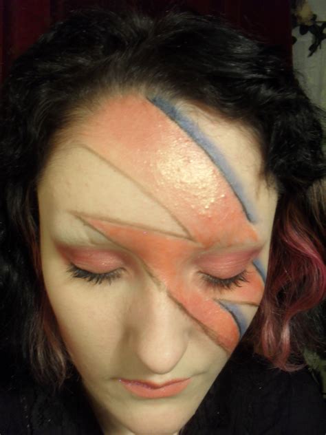 David Bowie Aladdin Sane Inspired Make Up. · A Lightening Bolt Face ...