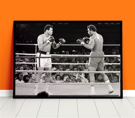 Muhammad Ali Vs George Foreman Canvas Wall Art Print, Boxing Legends ...