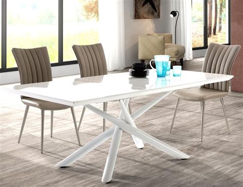 Table extensible laqué blanc 160-200 cm Revolution | LesTendances.fr ...