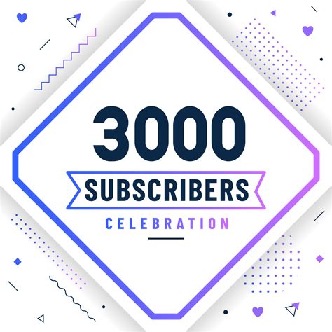 Thank you 3000 subscribers, 3K subscribers celebration modern colorful design. 10182063 Vector ...