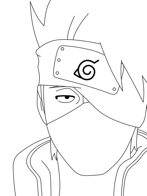 Kakashi Lineart by kinga-saiyans on DeviantArt