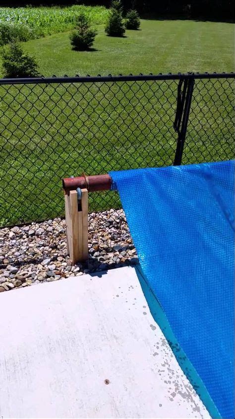 Homemade solar cover reel | Pool cover roller, Solar pool cover, Diy pool