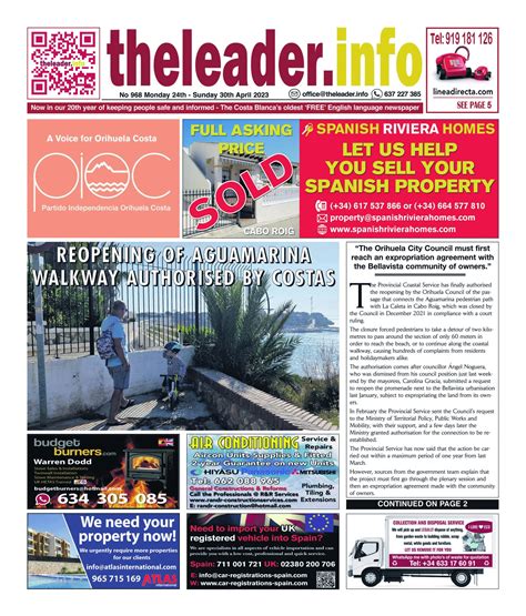 The Leader Newspaper 24 April 23 – Edition 968 - News, Sport ...