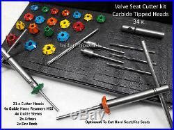 Motorcycles, Atv Heads Valve Seat Cutter Kit Carbide Tipped 34 Pcs All ...