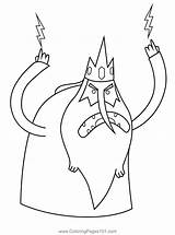 Adventure Time Coloring Pages Ice King sketch template