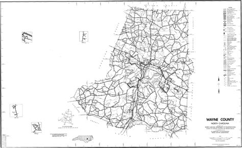 1990 Road Map of Wayne County, North Carolina