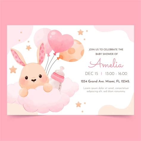 Vectores e ilustraciones de Baby shower invitacion rosa para descargar ...