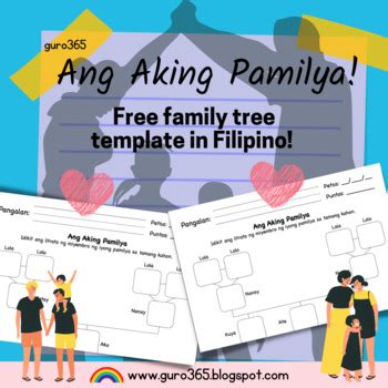 Family Tree Template in Filipino (Part 2) by Guro365 | TPT