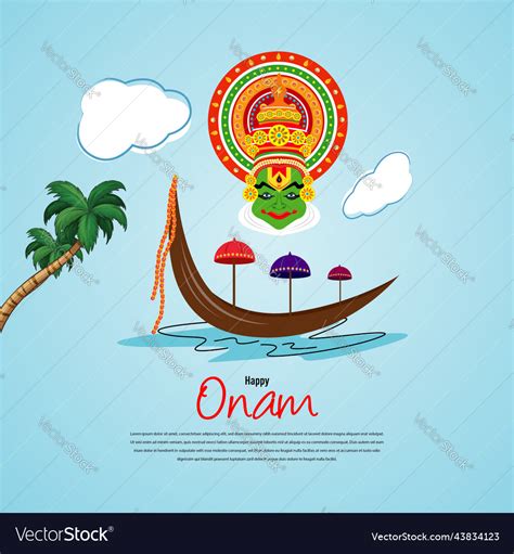 Happy onam -01 Royalty Free Vector Image - VectorStock