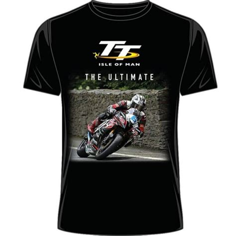 Isle of Man TT Black T-Shirt Featuring The Isle of Man TT Logo and TT Course Map on The Back. in ...