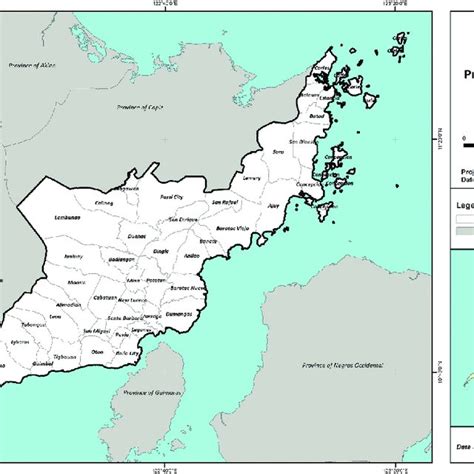 Map of Iloilo province showing administrative boundaries and ...