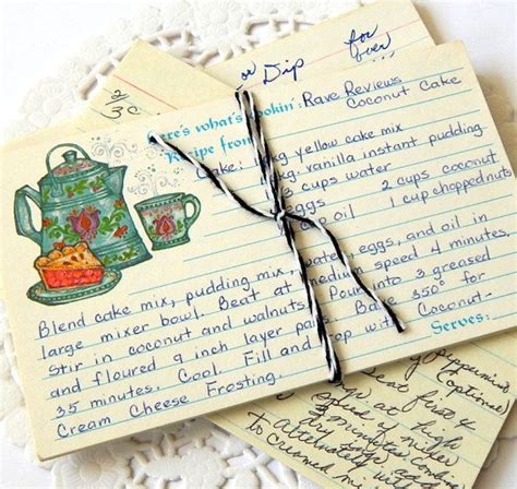 Vintage Recipe Cards. Handwritten Recipes. 3x5 by ThePaperBasket ...