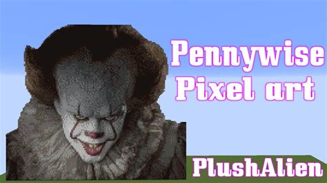 Minecraft Pixel Art SpeedBuild | Pennywise - YouTube