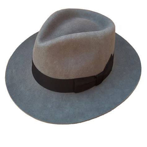 Classic Grey Men's Wool Felt Godfather Fedora Gangster Mobster Hat-in ...