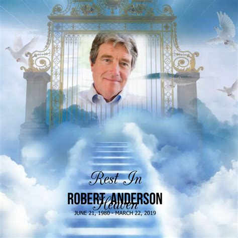 Heaven Funeral Rest In Peace Template | PosterMyWall