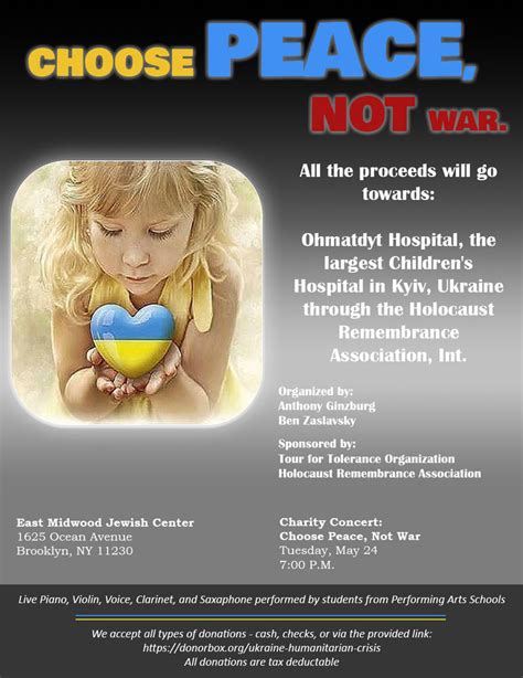 CHOOSE PEACE, NOT WAR Charity Concert | BZChords