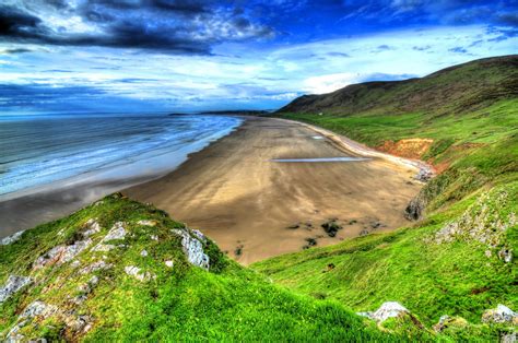 Wales-Rhossili Beach#2 | Rhossili beach, Beach, Landscape