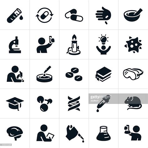 A set of icons representing biomedicine or biomedical sciences. The... | Biomedical science ...