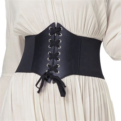 Plus Size 3XL Corset Belt For Womens 2018 Fashion Lace Up PU Leather Luxury Belt Cinch Tie ...