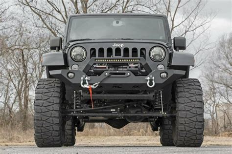 Full Width Front LED Winch Bumper (2007> Wrangler JK / JL) 10596 Rough Country – LLama 4×4