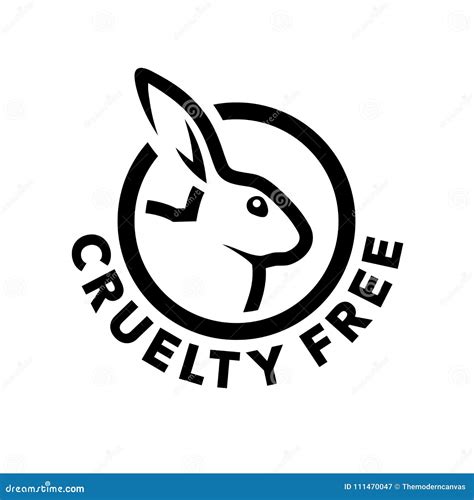 Cruelty Free Logo Design with Rabbit Symbol Stock Vector - Illustration ...