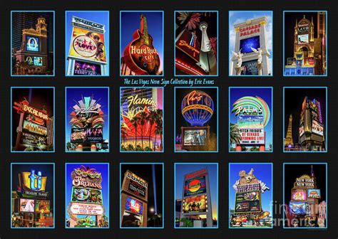 Las Vegas Strip Neon Signs Collection Photograph by Aloha Art - Pixels