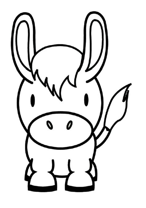 Simple Donkey Drawing | Free download on ClipArtMag