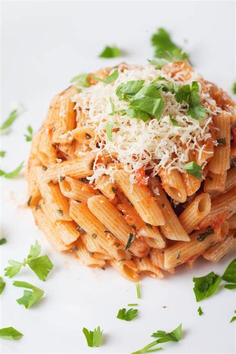 Penne Rigate Pasta with Parmesan Cheese Stock Image - Image of penne, italian: 43757435