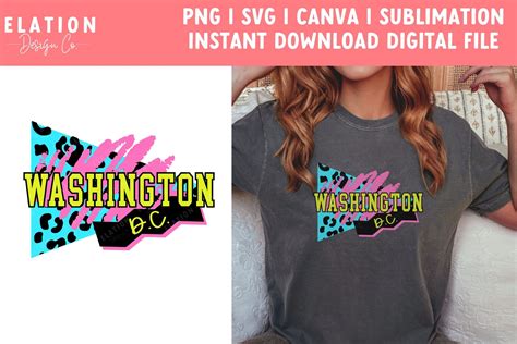 Washington DC Retro Png Svg Graphic by Melissa Marie Design Co ...