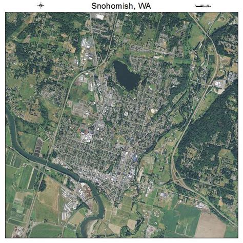 Aerial Photography Map of Snohomish, WA Washington