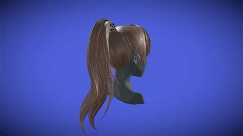 Hair - Ponytail - 3D model by wamurya (@alfons) [e6650dd] - Sketchfab