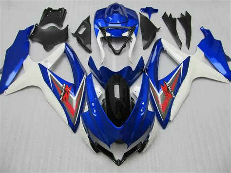 Custom Blue, White, And Red Gsxr 750 Fairing Kit For K8 GSXR 600/750 ...