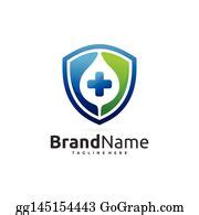 10 Shield Logo With Medical Water Sign Clip Art | Royalty Free - GoGraph