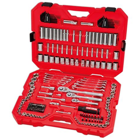 Shop CRAFTSMAN 51-Piece Standard (SAE) And Metric Combination Gunmetal Chrome Mechanics Tool Set ...