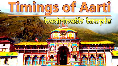 Badrinath Temple - Timings of Aarti - 2016 | Chaar Dhaam | Touring Travellers - YouTube