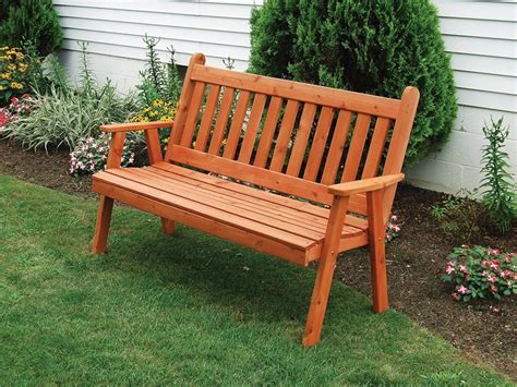 Cedar Traditional English Bench from DutchCrafters Amish Furniture