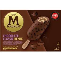 Magnum Chocolate Classic Remix 4 Pack | Woolworths