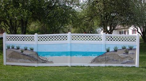 Fence Mural ~ The Beach | Backyard fences, Backyard, Beach mural